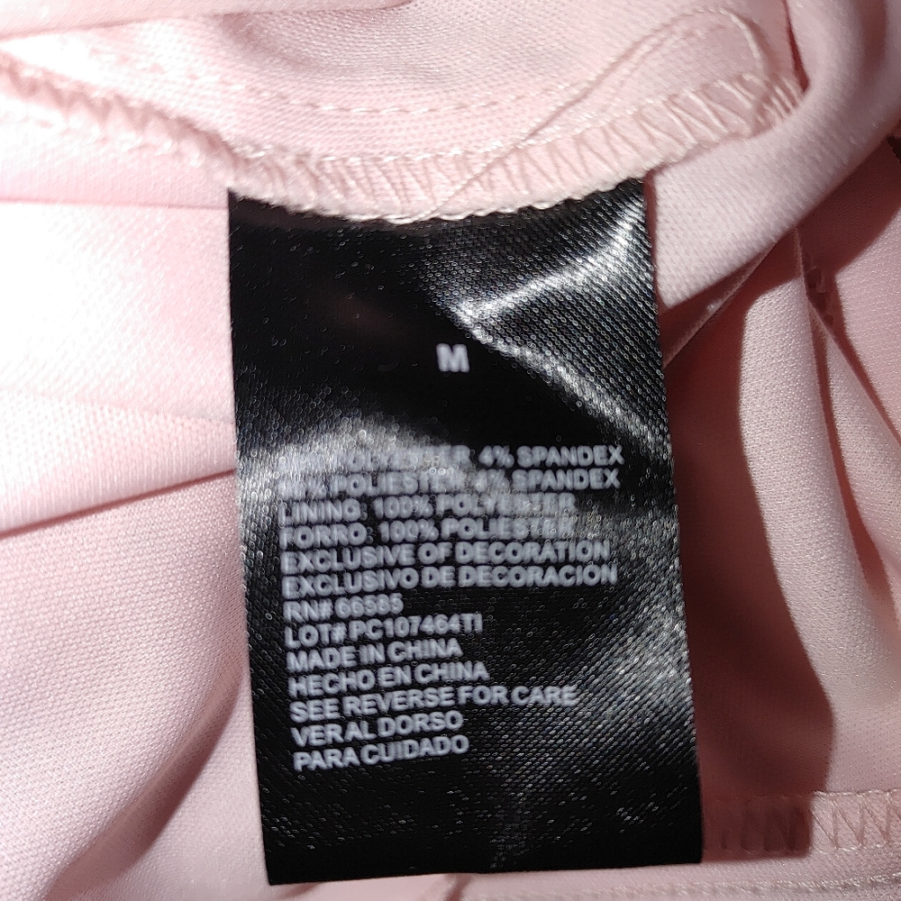 PERCEPTIONS PEACH LACE DRESS M - Picture 9 of 9